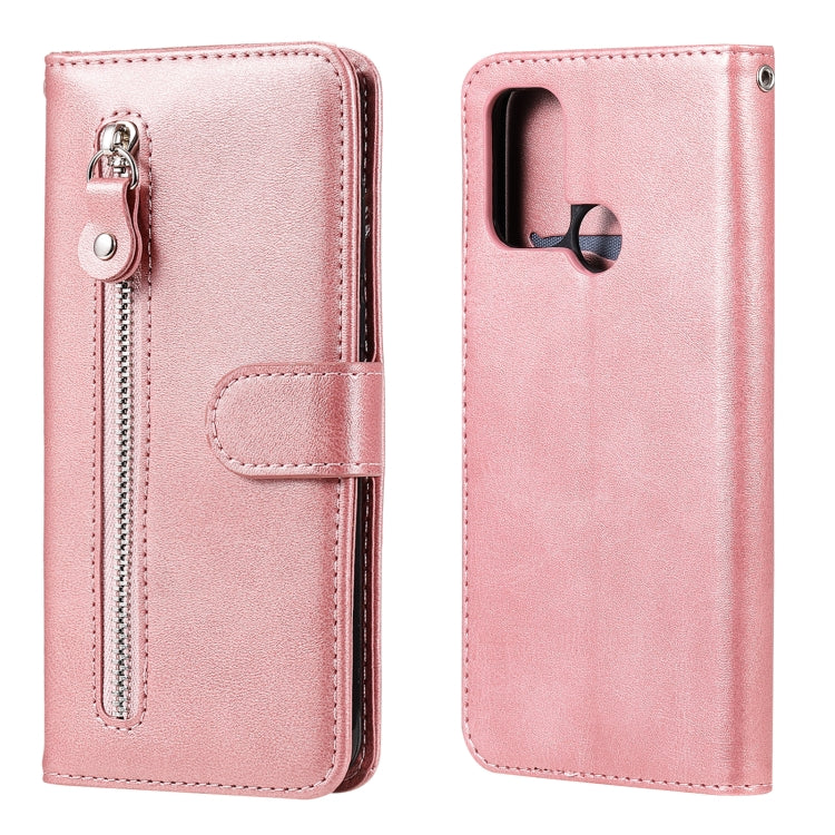For OPPO A53 / A53S / A32 / A33 Fashion Calf Texture Zipper Horizontal Flip Leather Case with Holder & Card Slots & Wallet