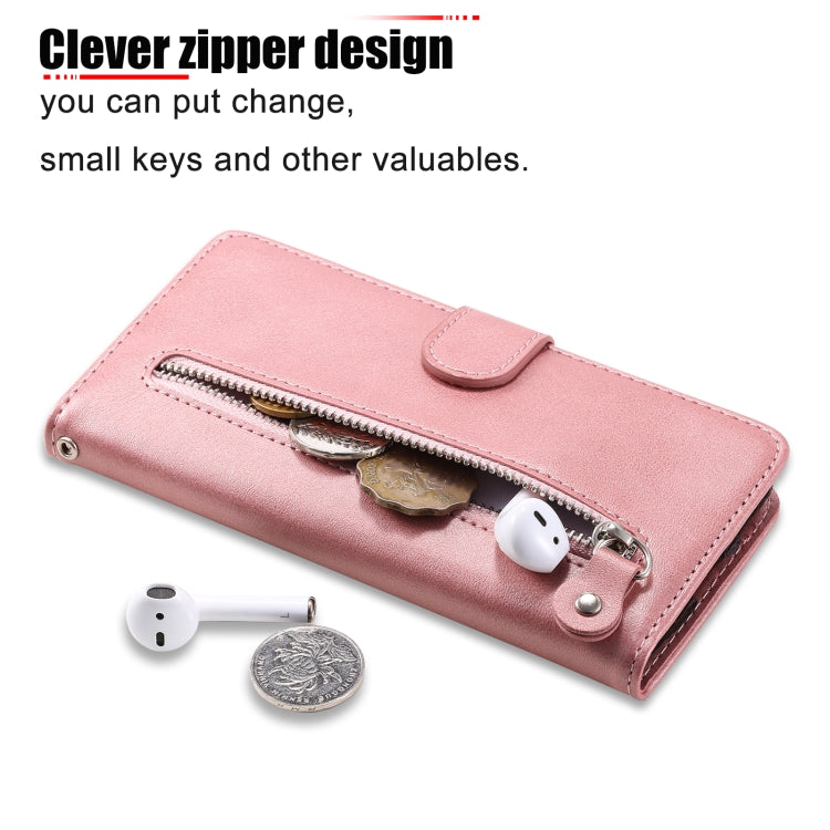 For OPPO A53 / A53S / A32 / A33 Fashion Calf Texture Zipper Horizontal Flip Leather Case with Holder & Card Slots & Wallet