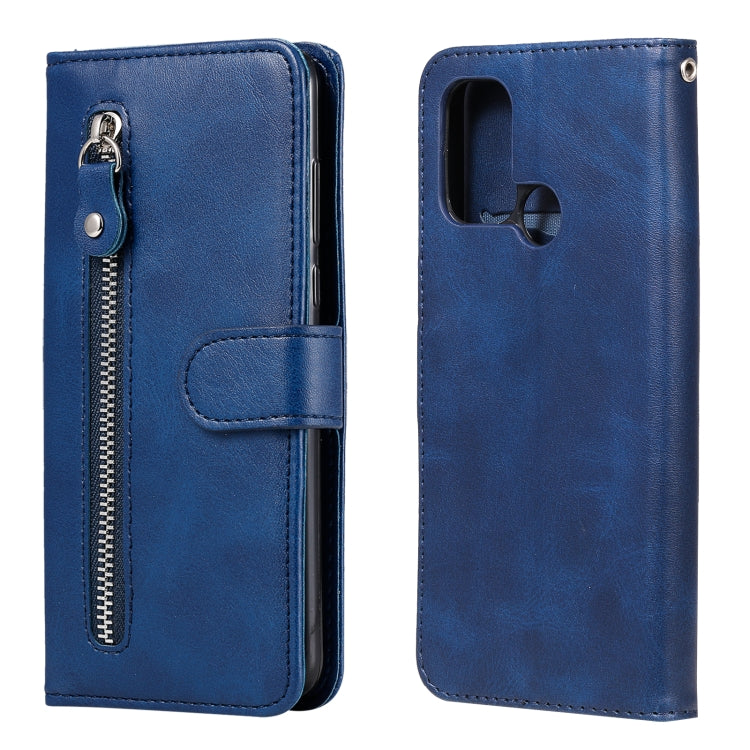 For OPPO A53 / A53S / A32 / A33 Fashion Calf Texture Zipper Horizontal Flip Leather Case with Holder & Card Slots & Wallet