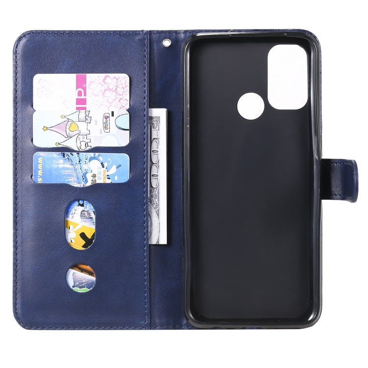 For OPPO A53 / A53S / A32 / A33 Fashion Calf Texture Zipper Horizontal Flip Leather Case with Holder & Card Slots & Wallet