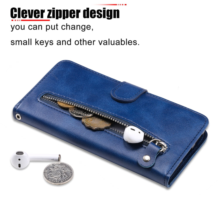 For OPPO A53 / A53S / A32 / A33 Fashion Calf Texture Zipper Horizontal Flip Leather Case with Holder & Card Slots & Wallet