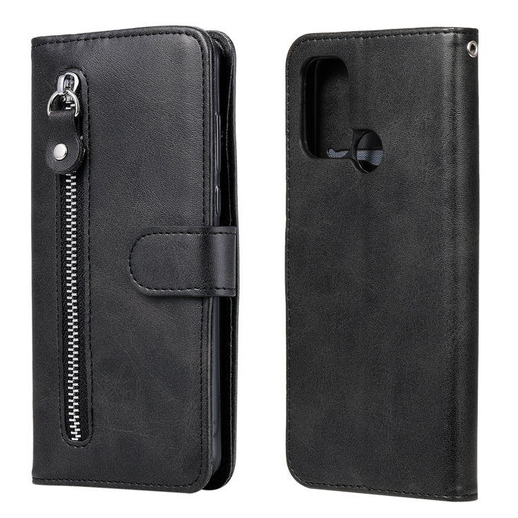 For OPPO A53 / A53S / A32 / A33 Fashion Calf Texture Zipper Horizontal Flip Leather Case with Holder & Card Slots & Wallet