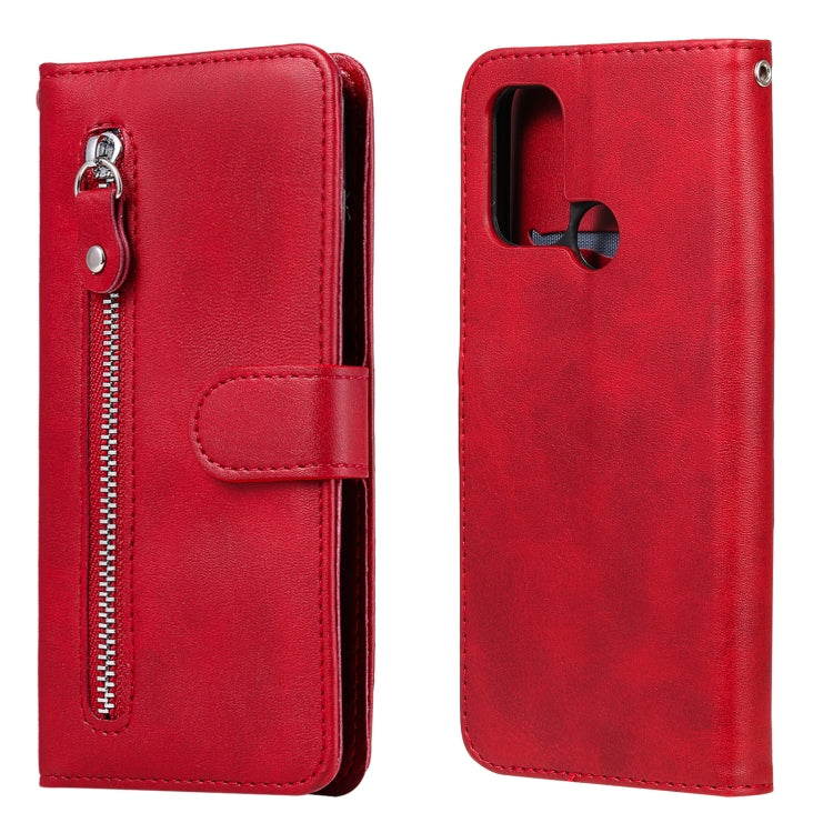 For OPPO A53 / A53S / A32 / A33 Fashion Calf Texture Zipper Horizontal Flip Leather Case with Holder & Card Slots & Wallet
