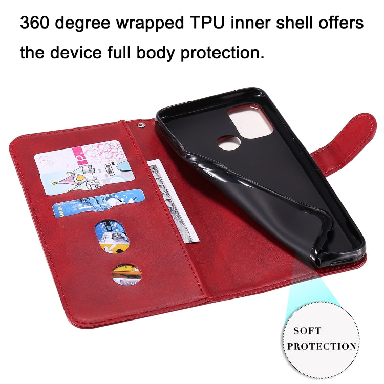 For OPPO A53 / A53S / A32 / A33 Fashion Calf Texture Zipper Horizontal Flip Leather Case with Holder & Card Slots & Wallet
