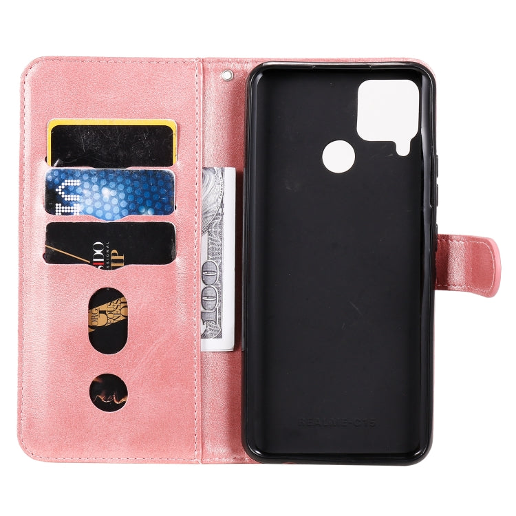 For OPPO Realme C15 / C12 Fashion Calf Texture Zipper Horizontal Flip Leather Case with Holder & Card Slots & Wallet