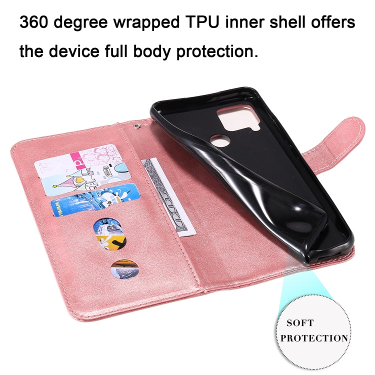 For OPPO Realme C15 / C12 Fashion Calf Texture Zipper Horizontal Flip Leather Case with Holder & Card Slots & Wallet