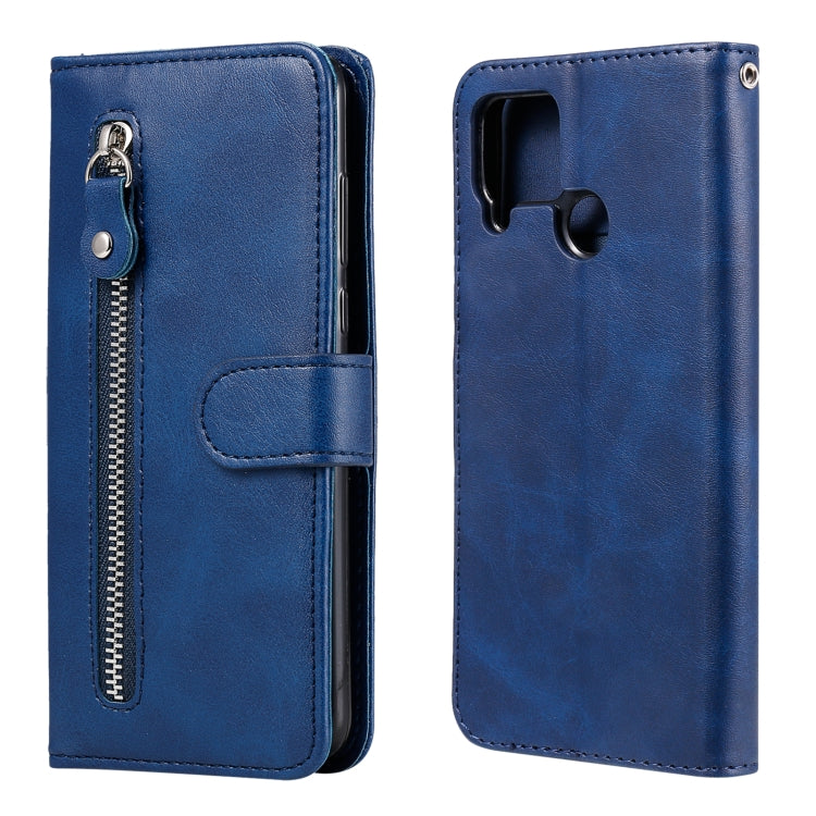 For OPPO Realme C15 / C12 Fashion Calf Texture Zipper Horizontal Flip Leather Case with Holder & Card Slots & Wallet