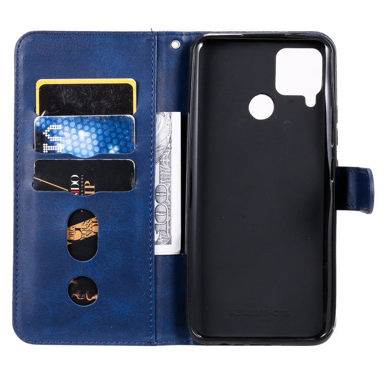 For OPPO Realme C15 / C12 Fashion Calf Texture Zipper Horizontal Flip Leather Case with Holder & Card Slots & Wallet
