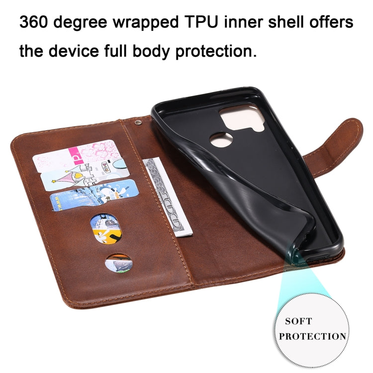 For OPPO Realme C15 / C12 Fashion Calf Texture Zipper Horizontal Flip Leather Case with Holder & Card Slots & Wallet