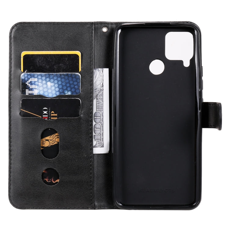 For OPPO Realme C15 / C12 Fashion Calf Texture Zipper Horizontal Flip Leather Case with Holder & Card Slots & Wallet