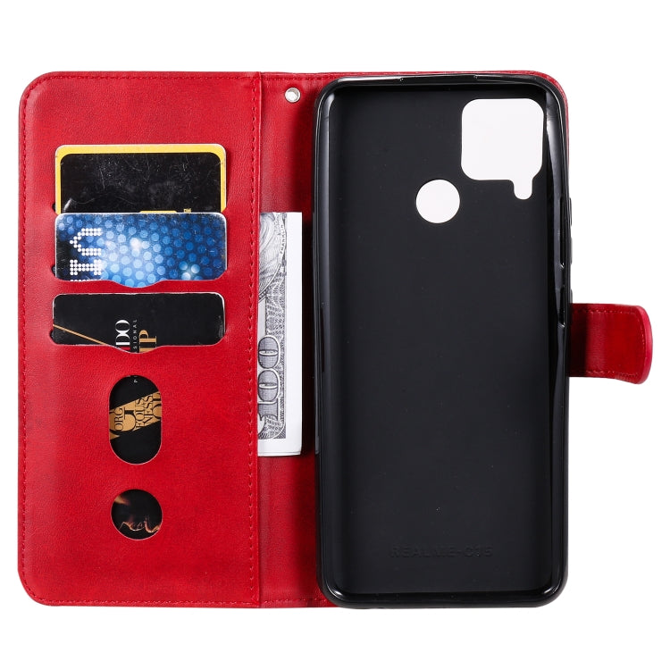 For OPPO Realme C15 / C12 Fashion Calf Texture Zipper Horizontal Flip Leather Case with Holder & Card Slots & Wallet