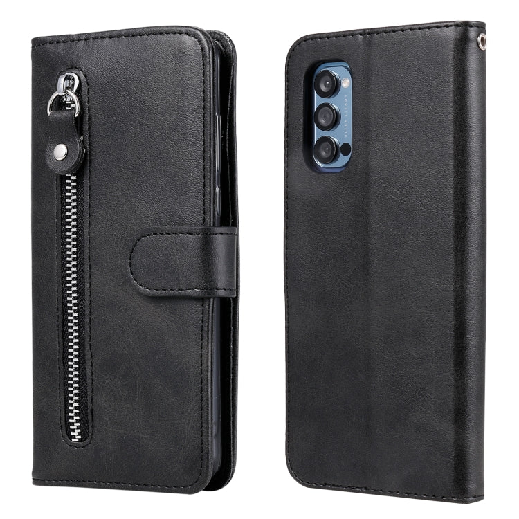 For OPPO Reno4 Pro 5G Fashion Calf Texture Zipper Horizontal Flip Leather Case with Holder & Card Slots & Wallet