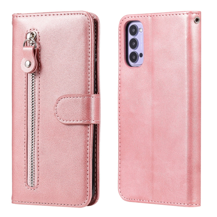 For OPPO Reno4 5G Fashion Calf Texture Zipper Horizontal Flip Leather Case with Holder & Card Slots & Wallet