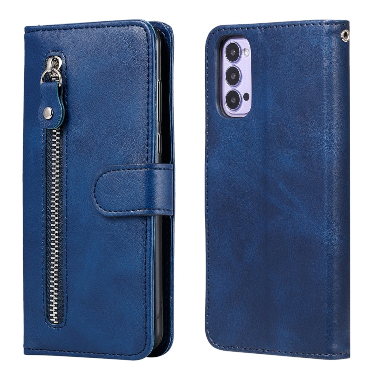 For OPPO Reno4 5G Fashion Calf Texture Zipper Horizontal Flip Leather Case with Holder & Card Slots & Wallet
