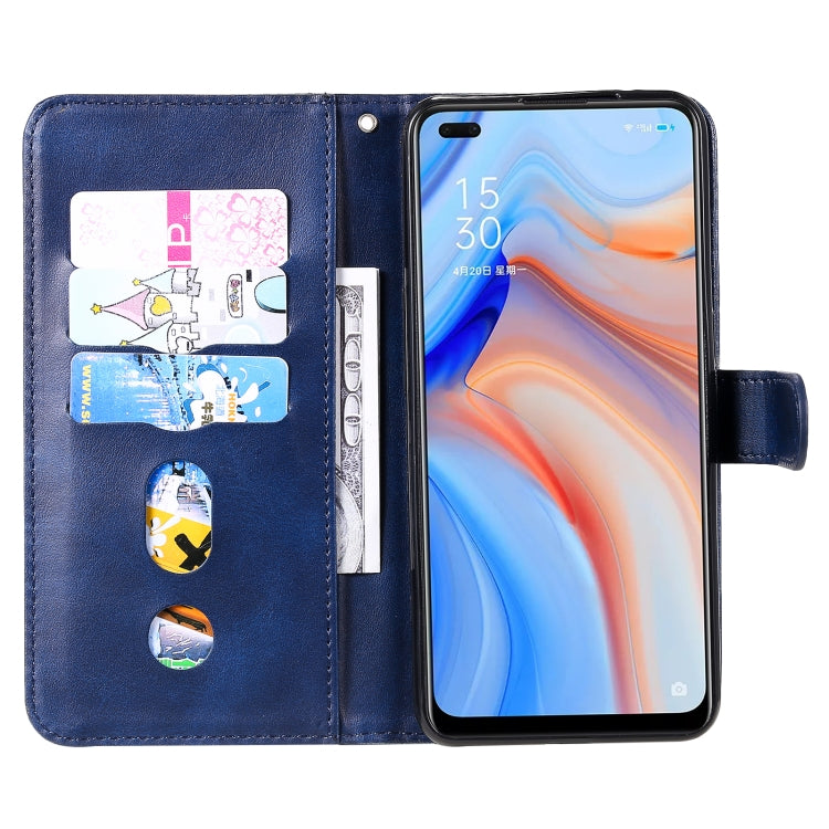 For OPPO Reno4 5G Fashion Calf Texture Zipper Horizontal Flip Leather Case with Holder & Card Slots & Wallet