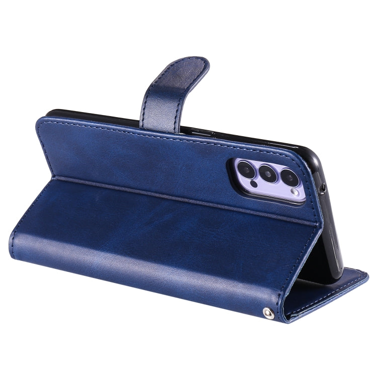 For OPPO Reno4 5G Fashion Calf Texture Zipper Horizontal Flip Leather Case with Holder & Card Slots & Wallet