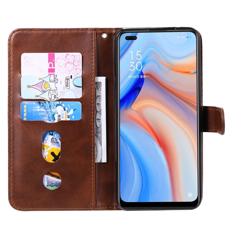 For OPPO Reno4 5G Fashion Calf Texture Zipper Horizontal Flip Leather Case with Holder & Card Slots & Wallet