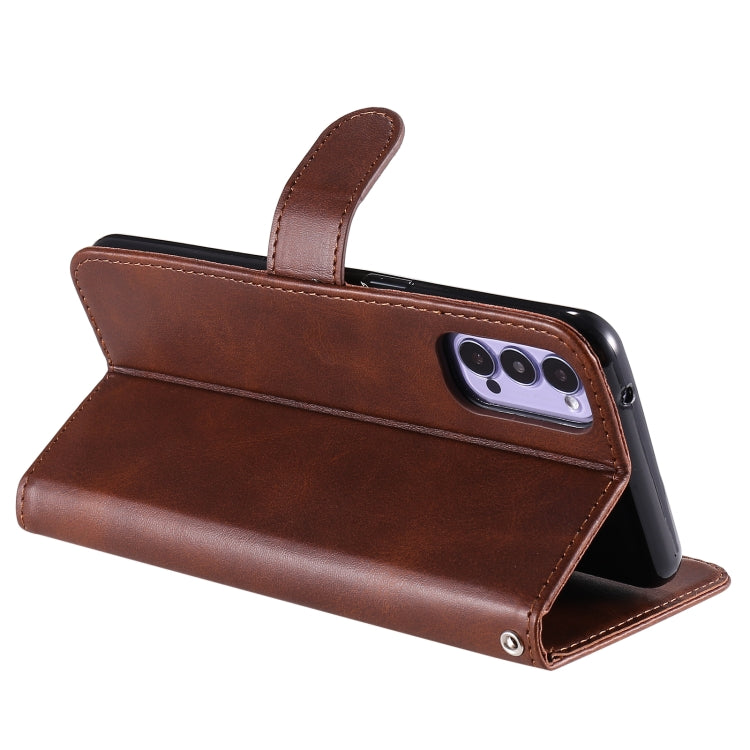For OPPO Reno4 5G Fashion Calf Texture Zipper Horizontal Flip Leather Case with Holder & Card Slots & Wallet