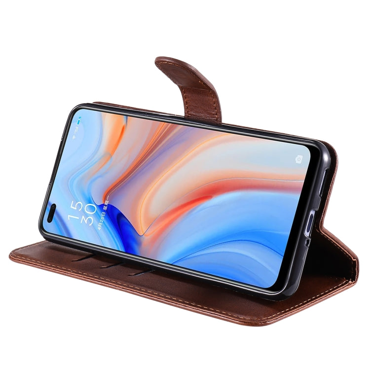 For OPPO Reno4 5G Fashion Calf Texture Zipper Horizontal Flip Leather Case with Holder & Card Slots & Wallet
