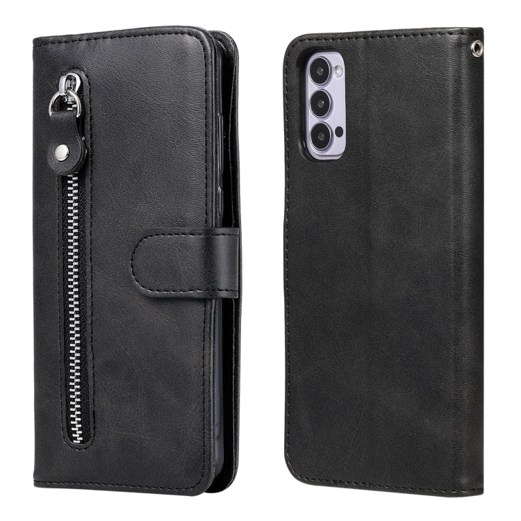 For OPPO Reno4 5G Fashion Calf Texture Zipper Horizontal Flip Leather Case with Holder & Card Slots & Wallet