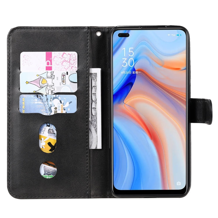 For OPPO Reno4 5G Fashion Calf Texture Zipper Horizontal Flip Leather Case with Holder & Card Slots & Wallet