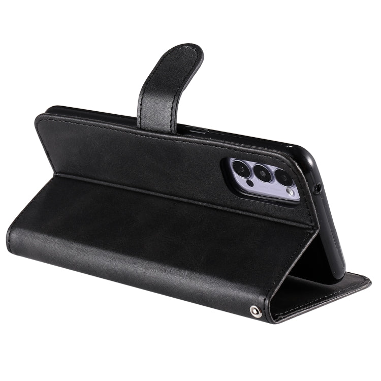 For OPPO Reno4 5G Fashion Calf Texture Zipper Horizontal Flip Leather Case with Holder & Card Slots & Wallet