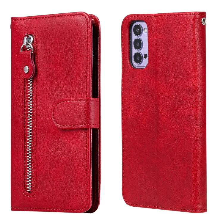 For OPPO Reno4 5G Fashion Calf Texture Zipper Horizontal Flip Leather Case with Holder & Card Slots & Wallet