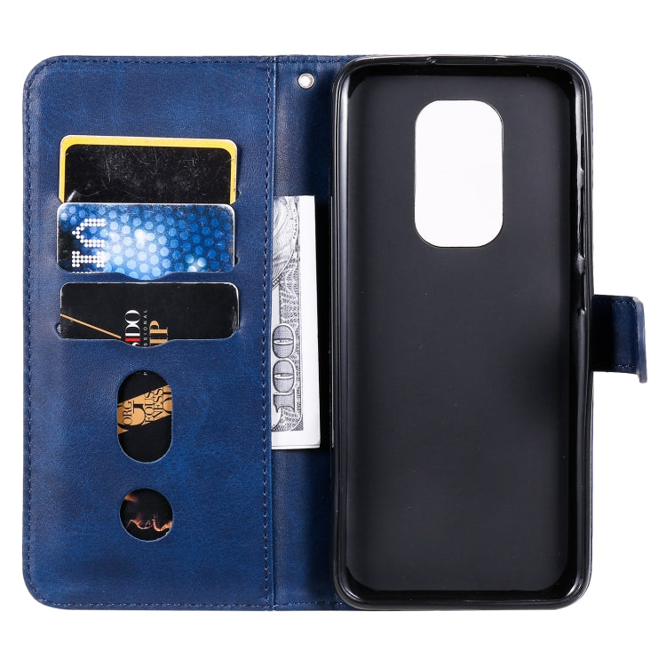 For Motorola Moto G9 Play / Moto E7 Plus Fashion Calf Texture Zipper Horizontal Flip Leather Case with Holder & Card Slots & Wallet