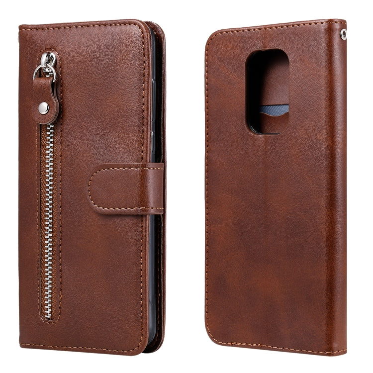 For Motorola Moto G9 Play / Moto E7 Plus Fashion Calf Texture Zipper Horizontal Flip Leather Case with Holder & Card Slots & Wallet