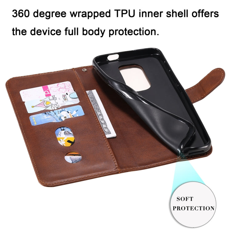 For Motorola Moto G9 Play / Moto E7 Plus Fashion Calf Texture Zipper Horizontal Flip Leather Case with Holder & Card Slots & Wallet
