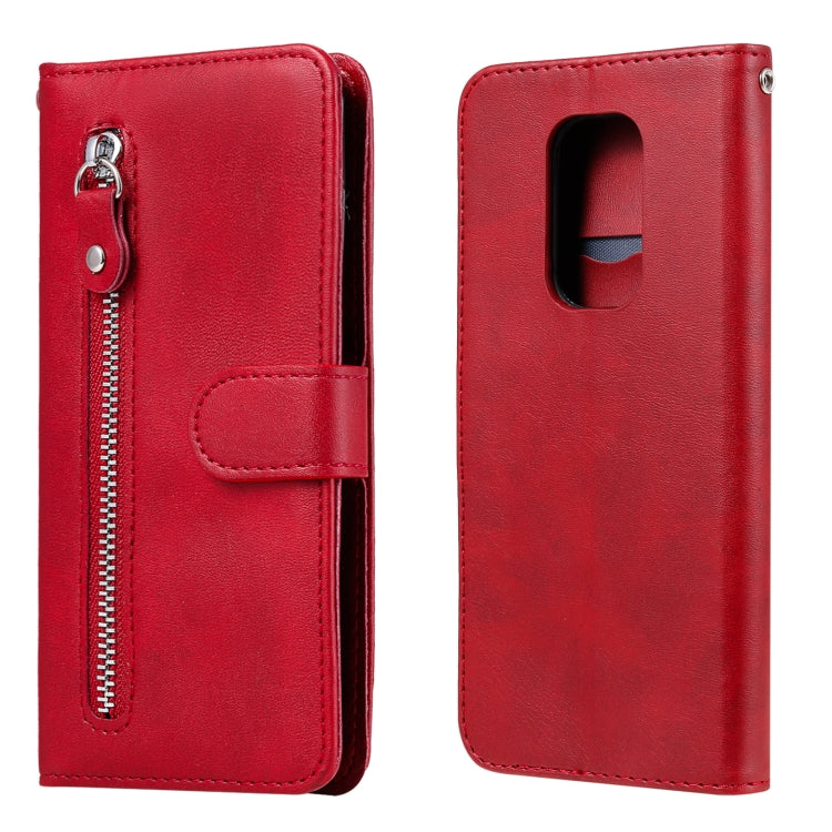 For Motorola Moto G9 Play / Moto E7 Plus Fashion Calf Texture Zipper Horizontal Flip Leather Case with Holder & Card Slots & Wallet