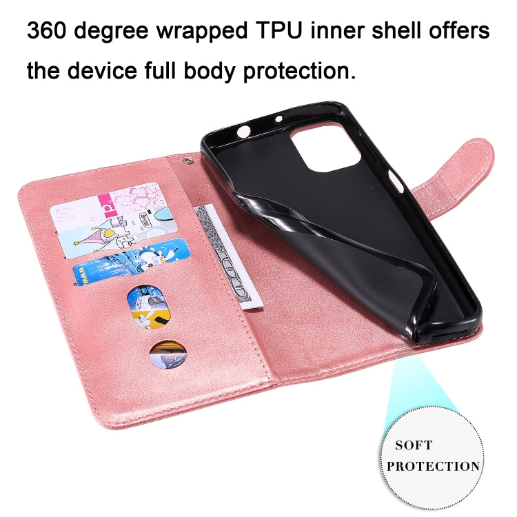 For Motorola Moto G9 Plus Fashion Calf Texture Zipper Horizontal Flip Leather Case with Holder & Card Slots & Wallet