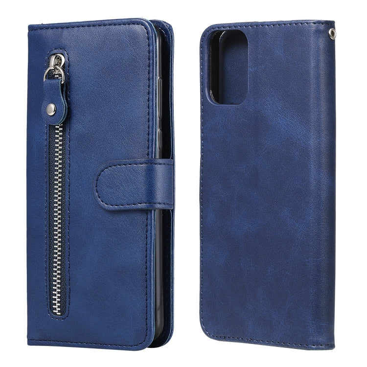 For Motorola Moto G9 Plus Fashion Calf Texture Zipper Horizontal Flip Leather Case with Holder & Card Slots & Wallet