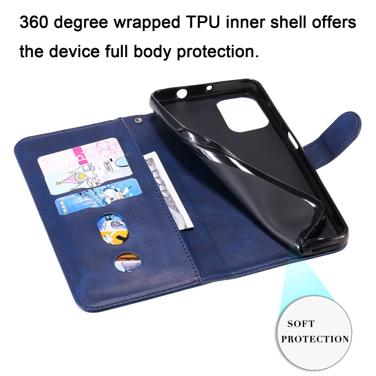 For Motorola Moto G9 Plus Fashion Calf Texture Zipper Horizontal Flip Leather Case with Holder & Card Slots & Wallet