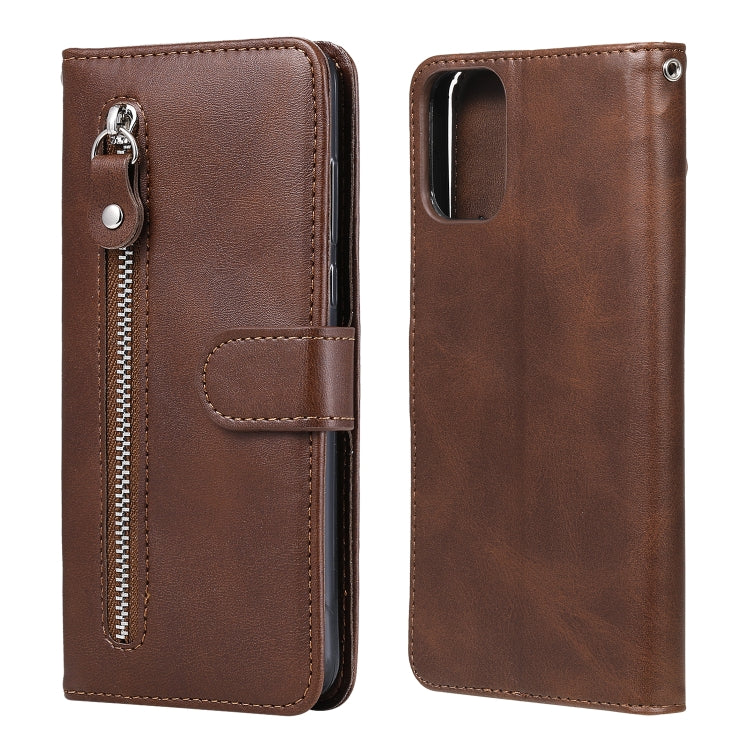 For Motorola Moto G9 Plus Fashion Calf Texture Zipper Horizontal Flip Leather Case with Holder & Card Slots & Wallet