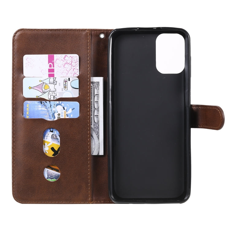 For Motorola Moto G9 Plus Fashion Calf Texture Zipper Horizontal Flip Leather Case with Holder & Card Slots & Wallet