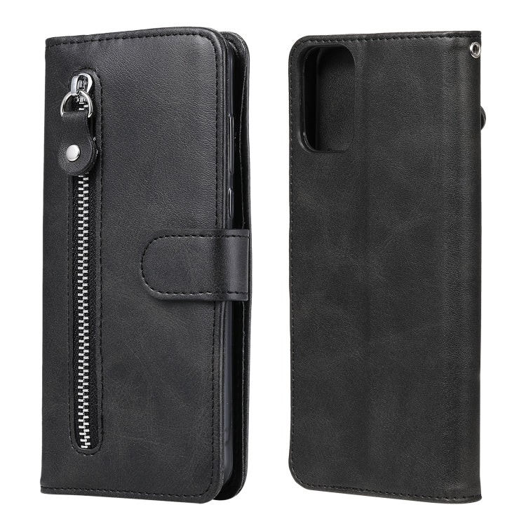 For Motorola Moto G9 Plus Fashion Calf Texture Zipper Horizontal Flip Leather Case with Holder & Card Slots & Wallet