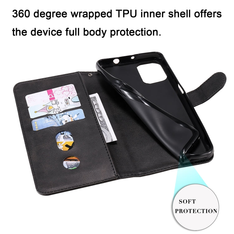 For Motorola Moto G9 Plus Fashion Calf Texture Zipper Horizontal Flip Leather Case with Holder & Card Slots & Wallet