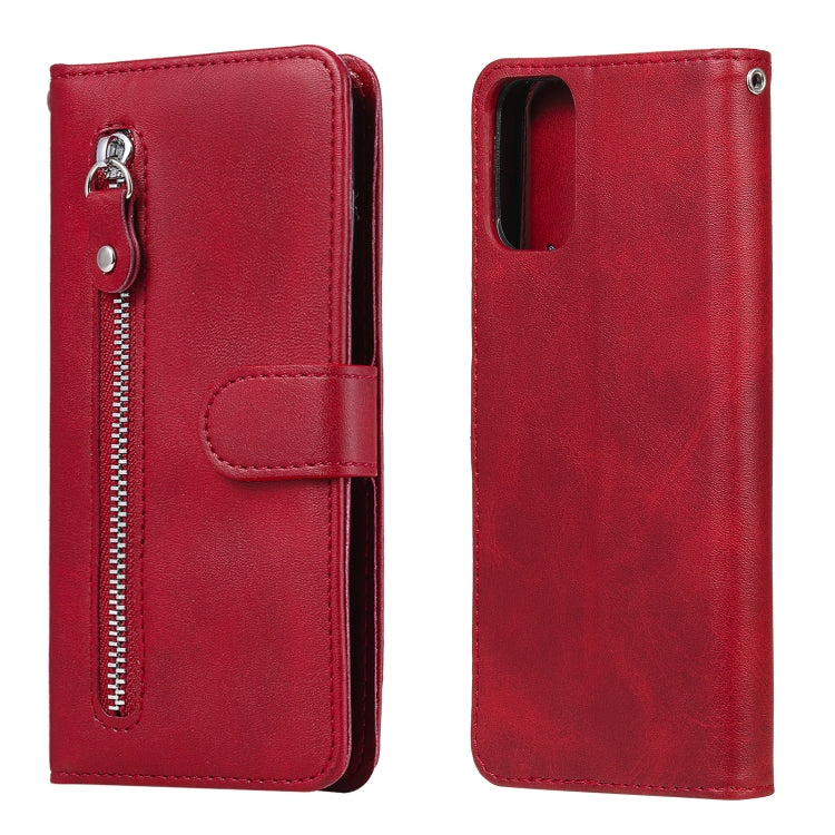 For Motorola Moto G9 Plus Fashion Calf Texture Zipper Horizontal Flip Leather Case with Holder & Card Slots & Wallet