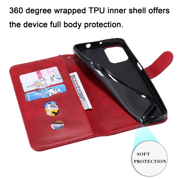For Motorola Moto G9 Plus Fashion Calf Texture Zipper Horizontal Flip Leather Case with Holder & Card Slots & Wallet