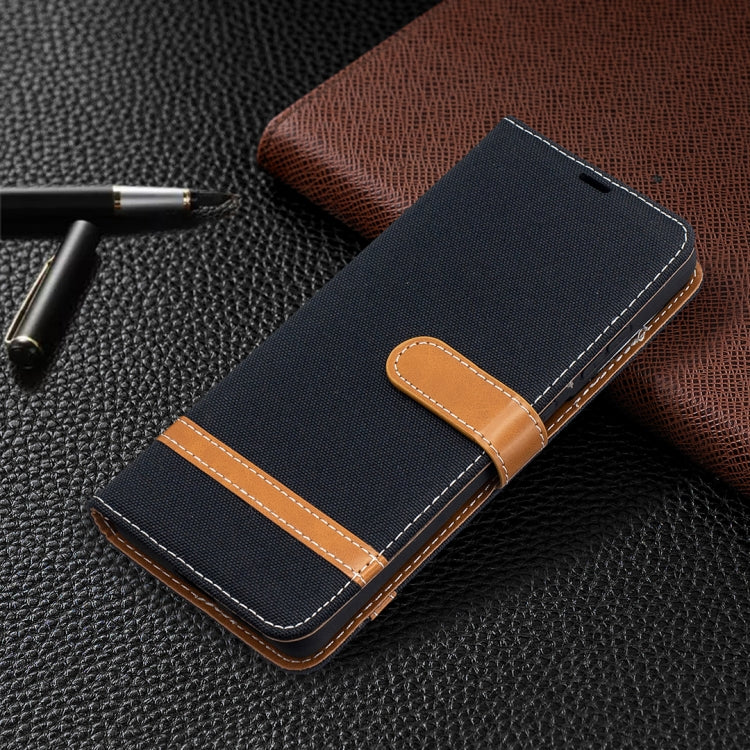For Samsung Galaxy S21 Ultra 5G Color Matching Denim Texture Horizontal Flip Leather Case with Holder & Card Slots & Wallet & Lanyard
