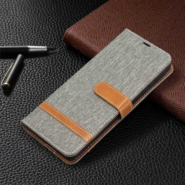 For Samsung Galaxy S21 Ultra 5G Color Matching Denim Texture Horizontal Flip Leather Case with Holder & Card Slots & Wallet & Lanyard