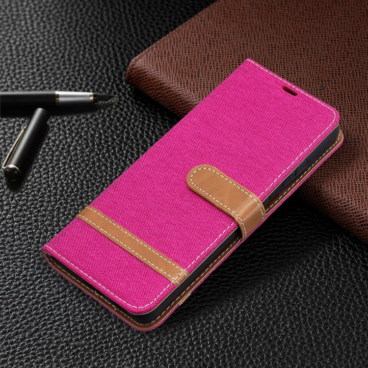 For Samsung Galaxy S21 Ultra 5G Color Matching Denim Texture Horizontal Flip Leather Case with Holder & Card Slots & Wallet & Lanyard