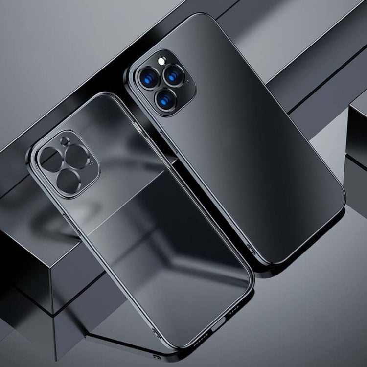 For iPhone 12 Pro Max Electroplating Frosted Airbag Shockproof Silicone Protective Case