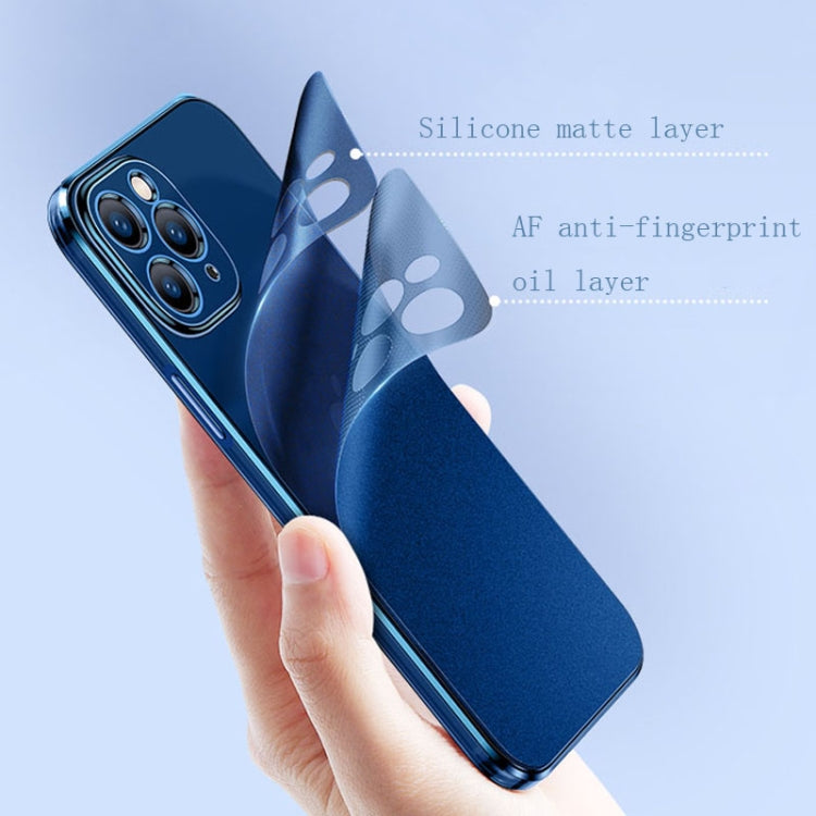 For iPhone 12 Pro Max Electroplating Frosted Airbag Shockproof Silicone Protective Case