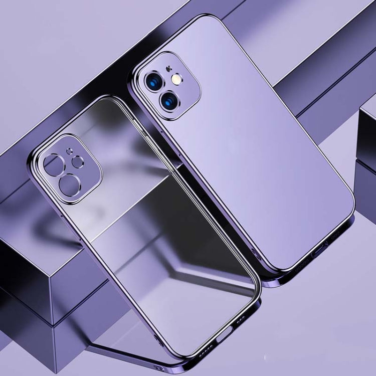 For iPhone 12 Electroplating Frosted Airbag Shockproof Silicone Protective Case