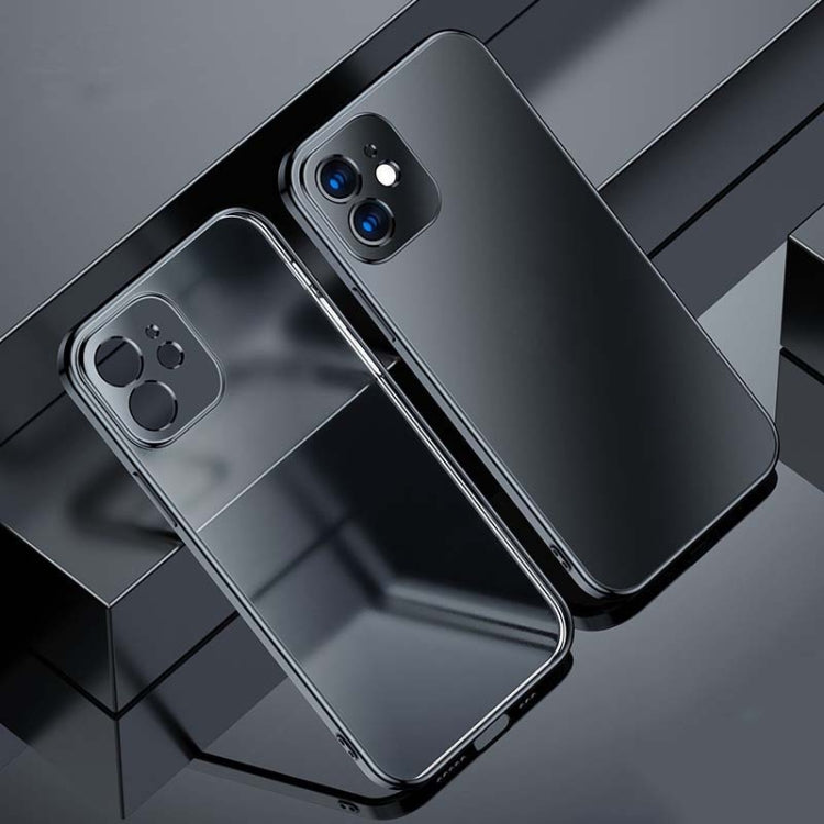 For iPhone 12 Electroplating Frosted Airbag Shockproof Silicone Protective Case