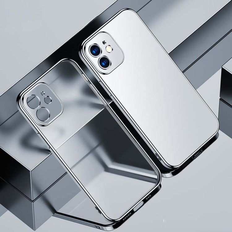 For iPhone 12 Electroplating Frosted Airbag Shockproof Silicone Protective Case