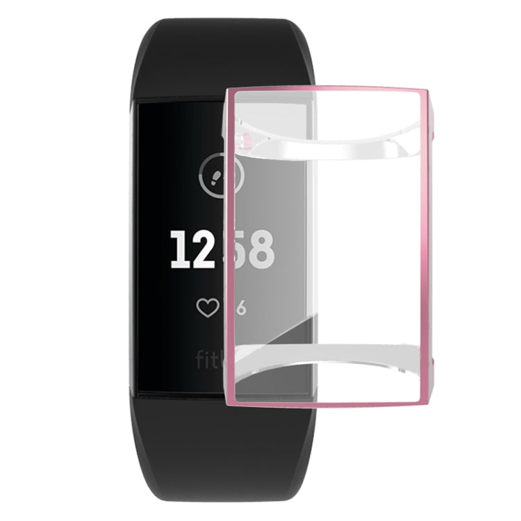 For Fitbit Charge 3 / 4 Full Coverage Plating TPU Watch Case
