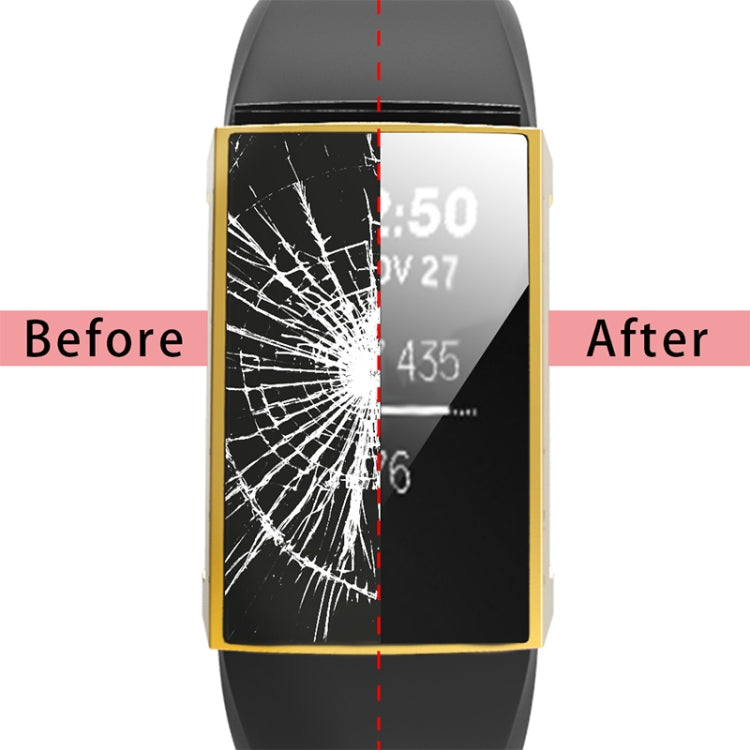 For Fitbit Charge 3 / 4 Full Coverage Plating TPU Watch Case
